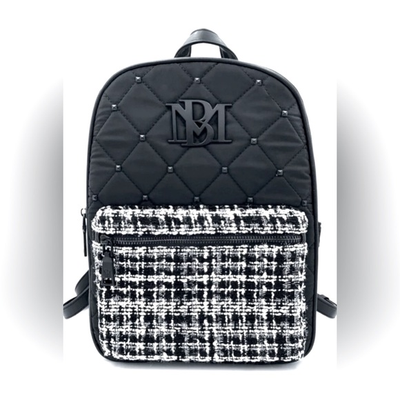 Badgley Mischka Handbags - Badgley Mischka BNWT Big Diamond Quilted Nylon Tweed Backpack in packaging